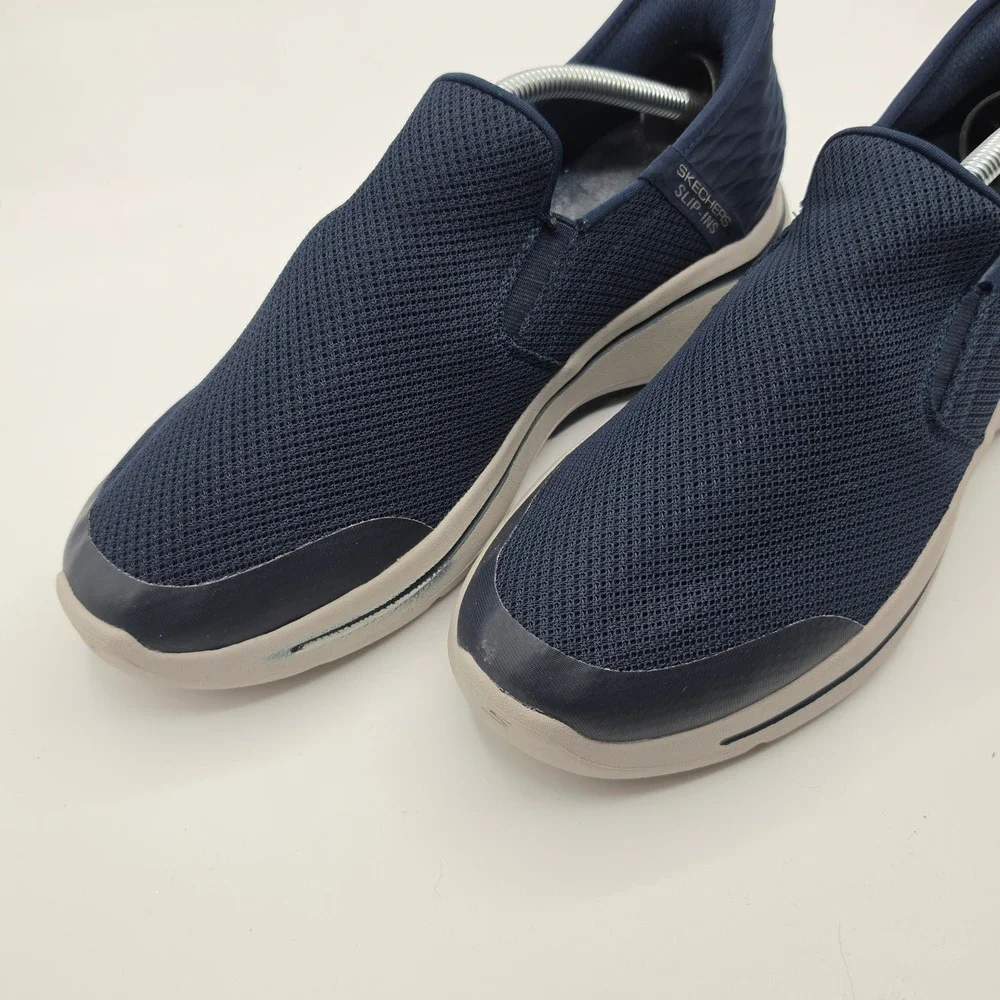 Skechers Shoes Mens 10 GoWalk Arch Fit Slip-Ins Navy Walk Hands-Free 216259